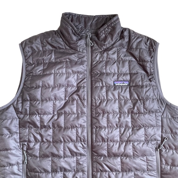 Patagonia Men’s Nano Puffer Vest Jacket Size L Forge Grey Lightweight Full Zip - Picture 5 of 11
